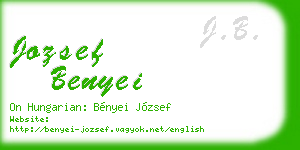 jozsef benyei business card