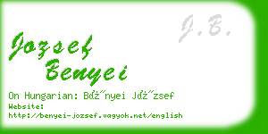jozsef benyei business card